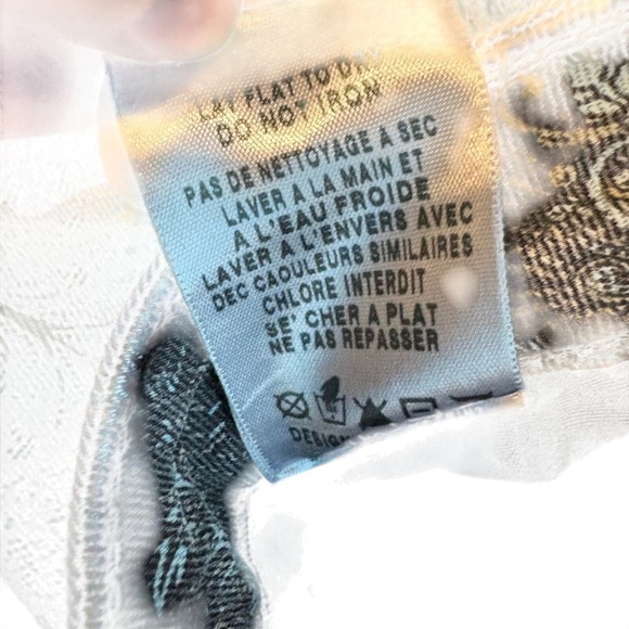 Joe's Jeans The Skinny Paisley‎ Print Denim Pants Stretch Black Size 25 - Picture 5 of 5